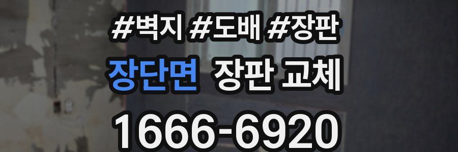 장단면 장판 교체