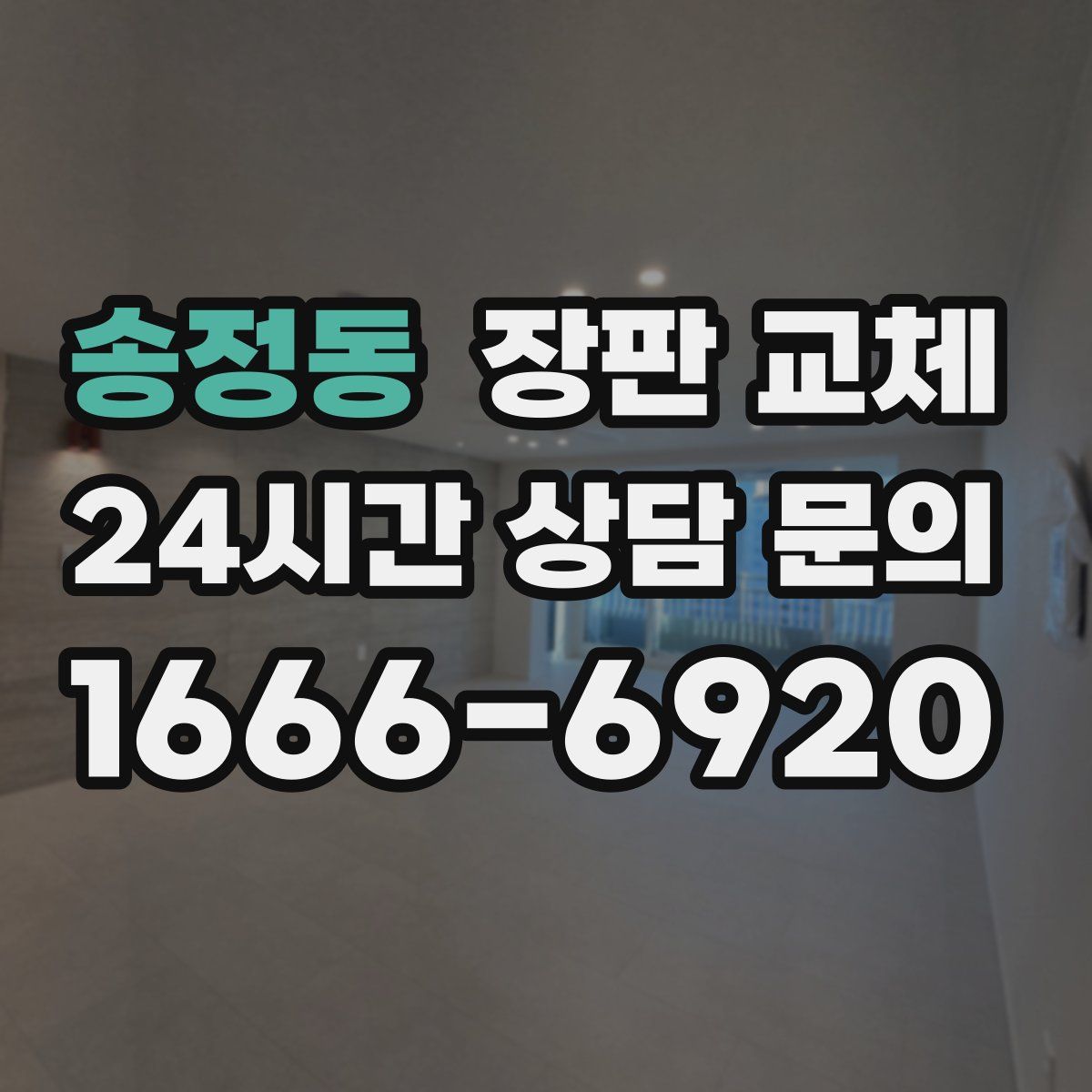 송정동 장판 교체
