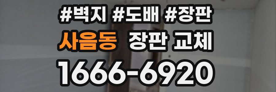 사음동 장판 교체