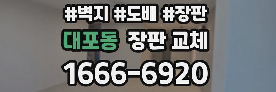 대포동 장판 교체