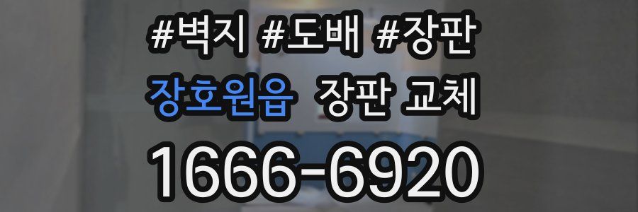 장호원읍 장판 교체