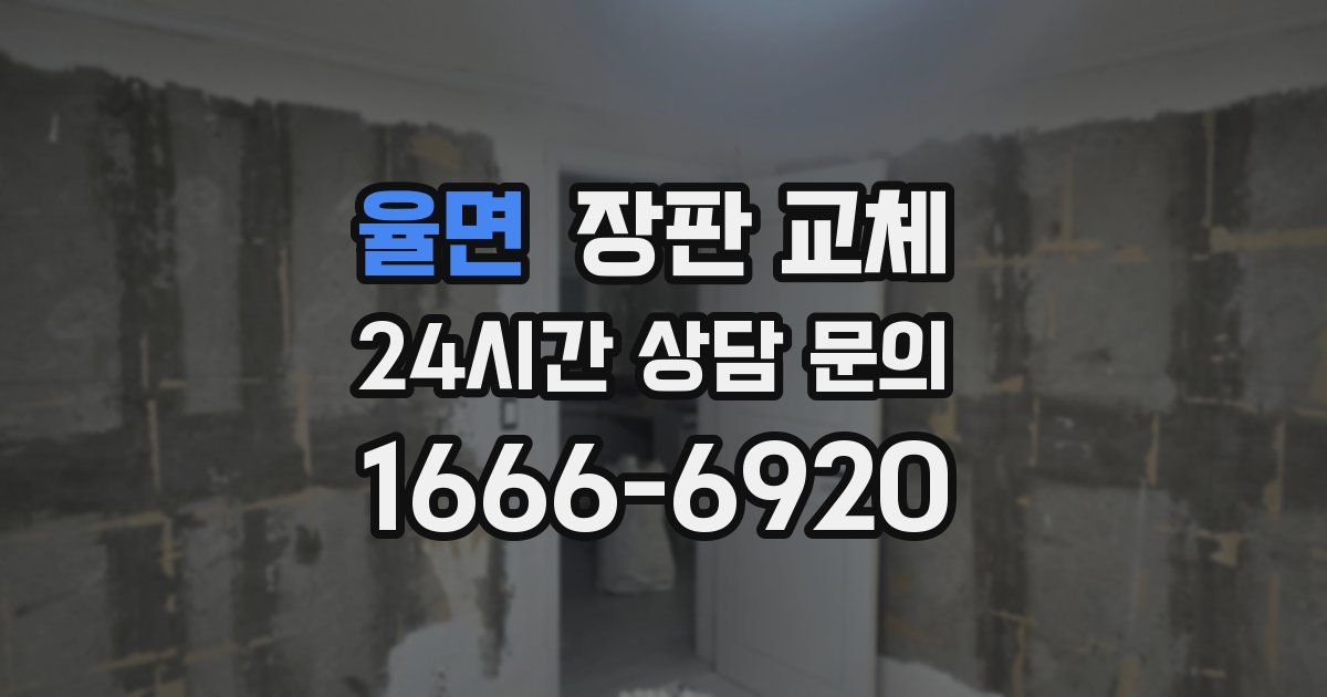 율면 장판 교체