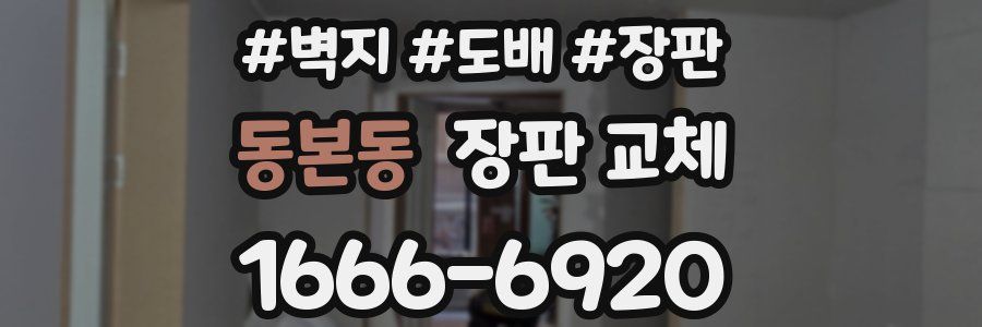 동본동 장판 교체