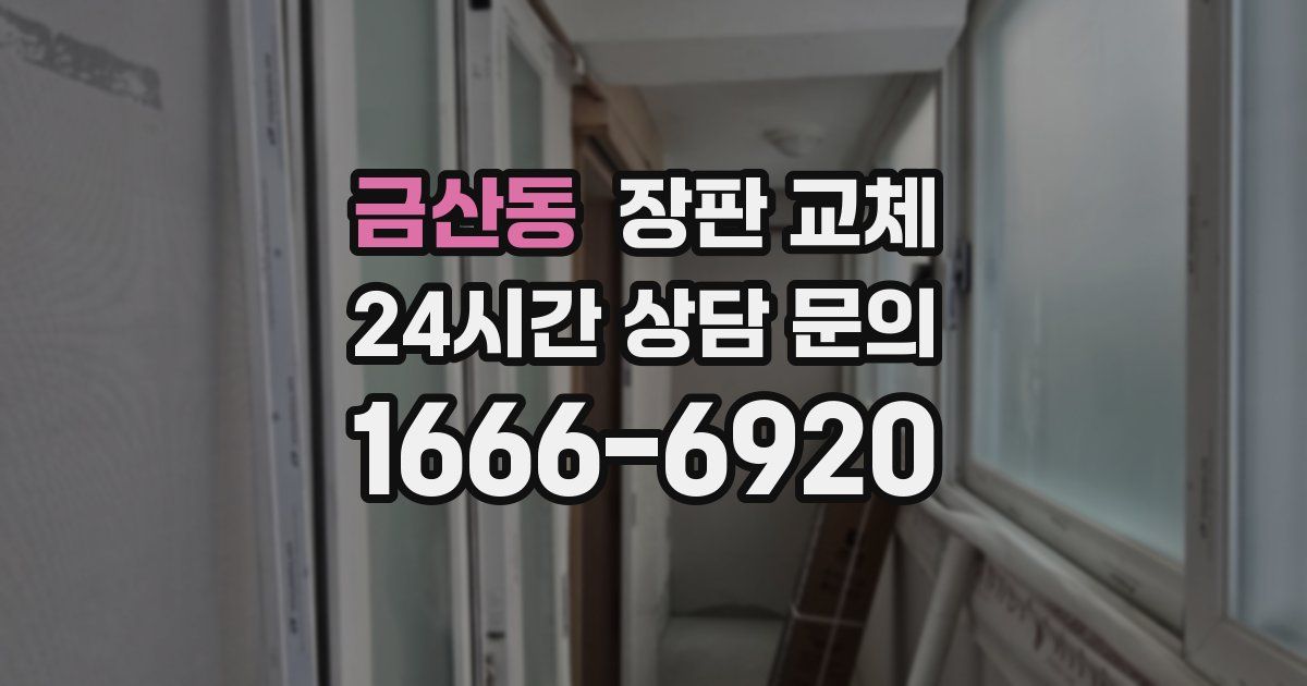 금산동 장판 교체