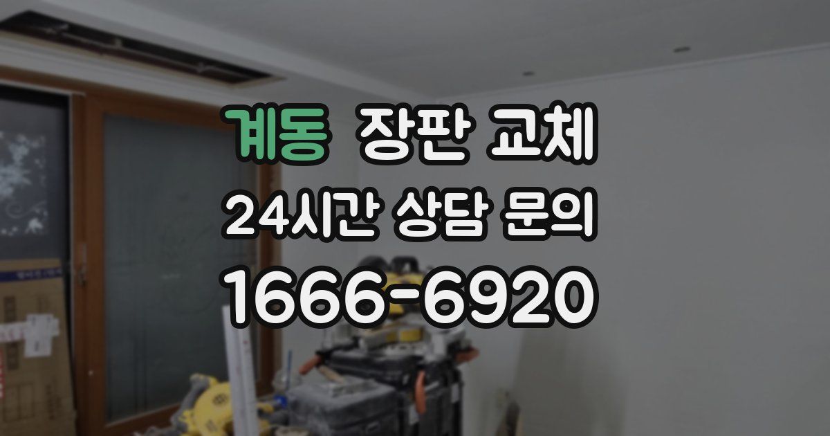 계동 장판 교체