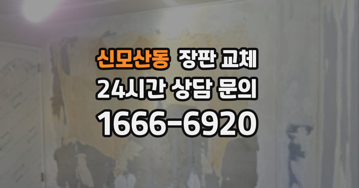 신모산동 장판 교체