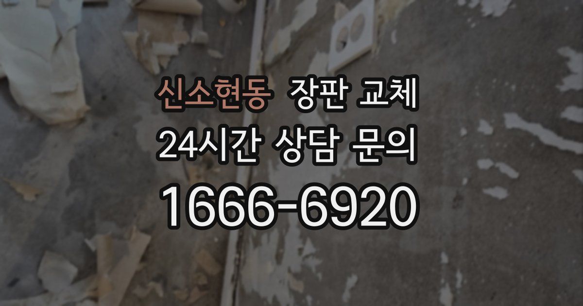 신소현동 장판 교체