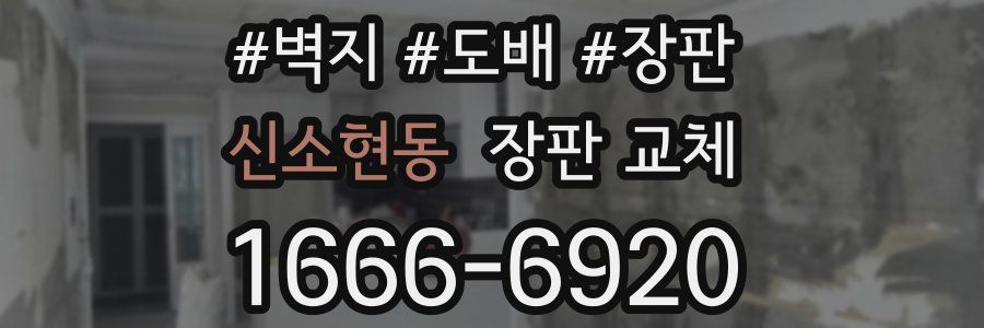 신소현동 장판 교체