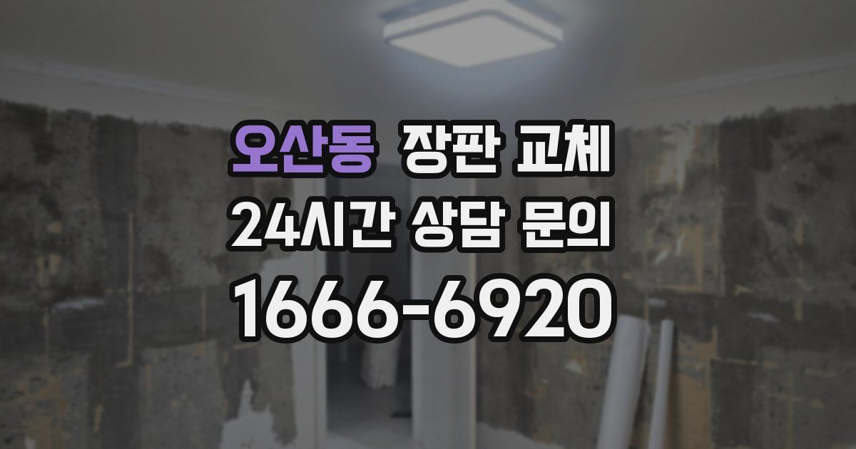 오산동 장판 교체