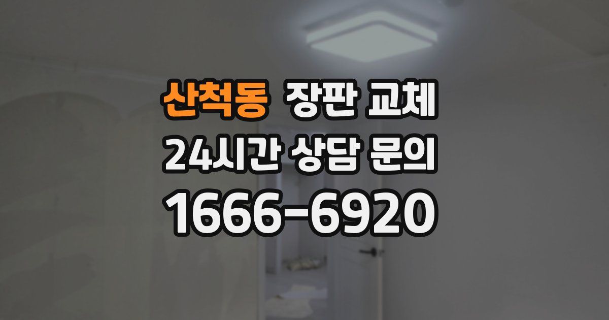 산척동 장판 교체