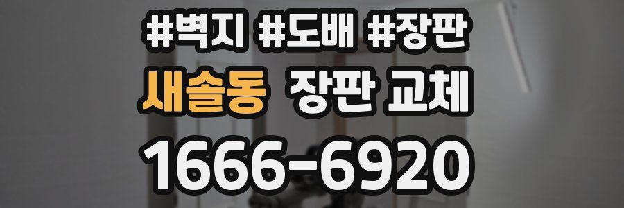 새솔동 장판 교체