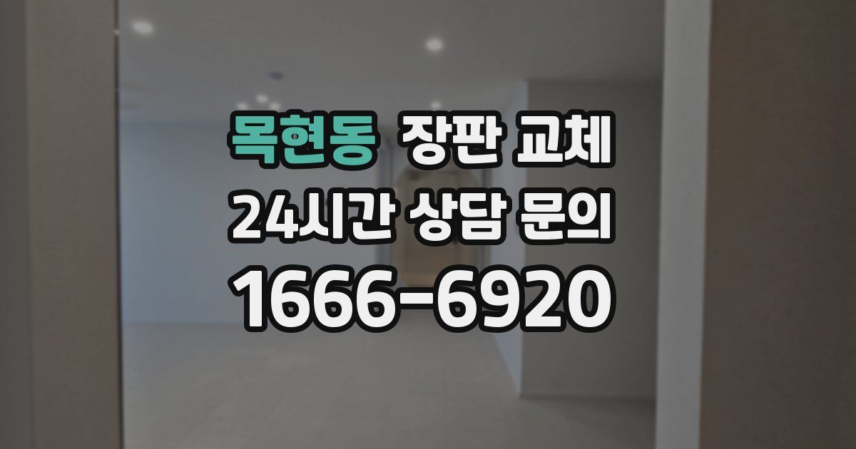 목현동 장판 교체