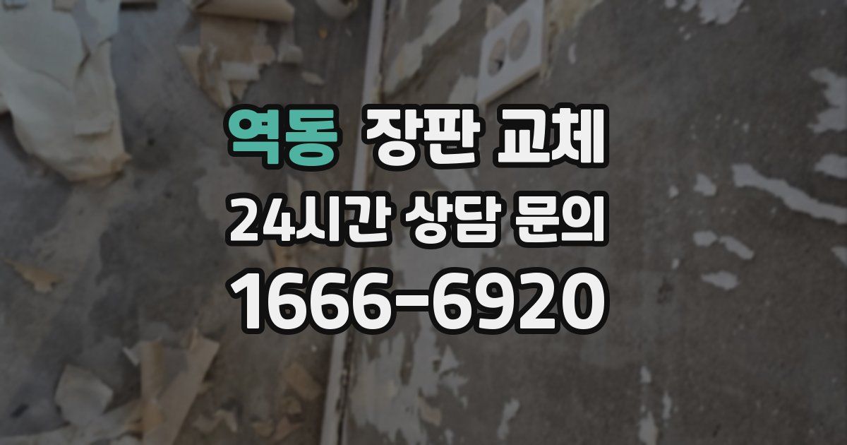 역동 장판 교체
