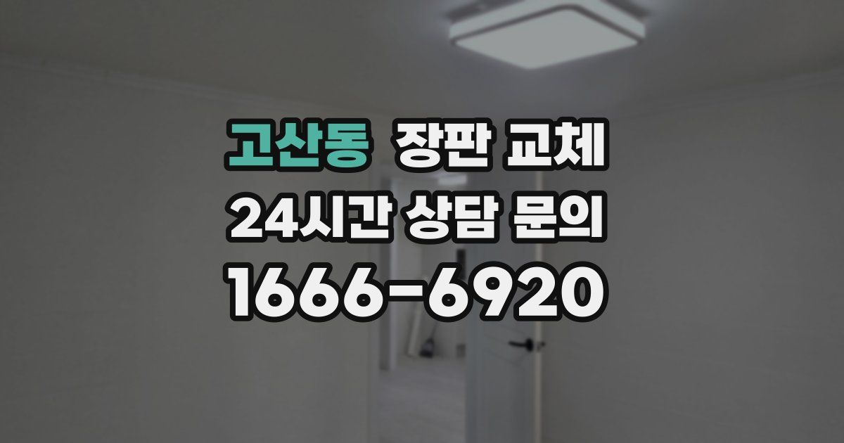 고산동 장판 교체
