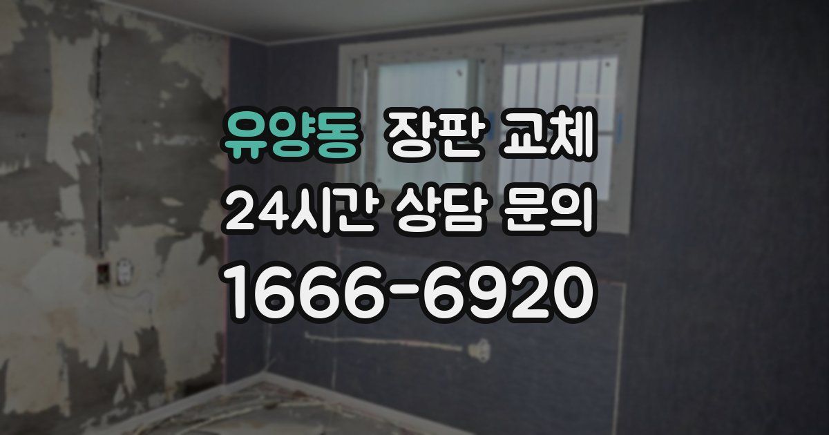 유양동 장판 교체