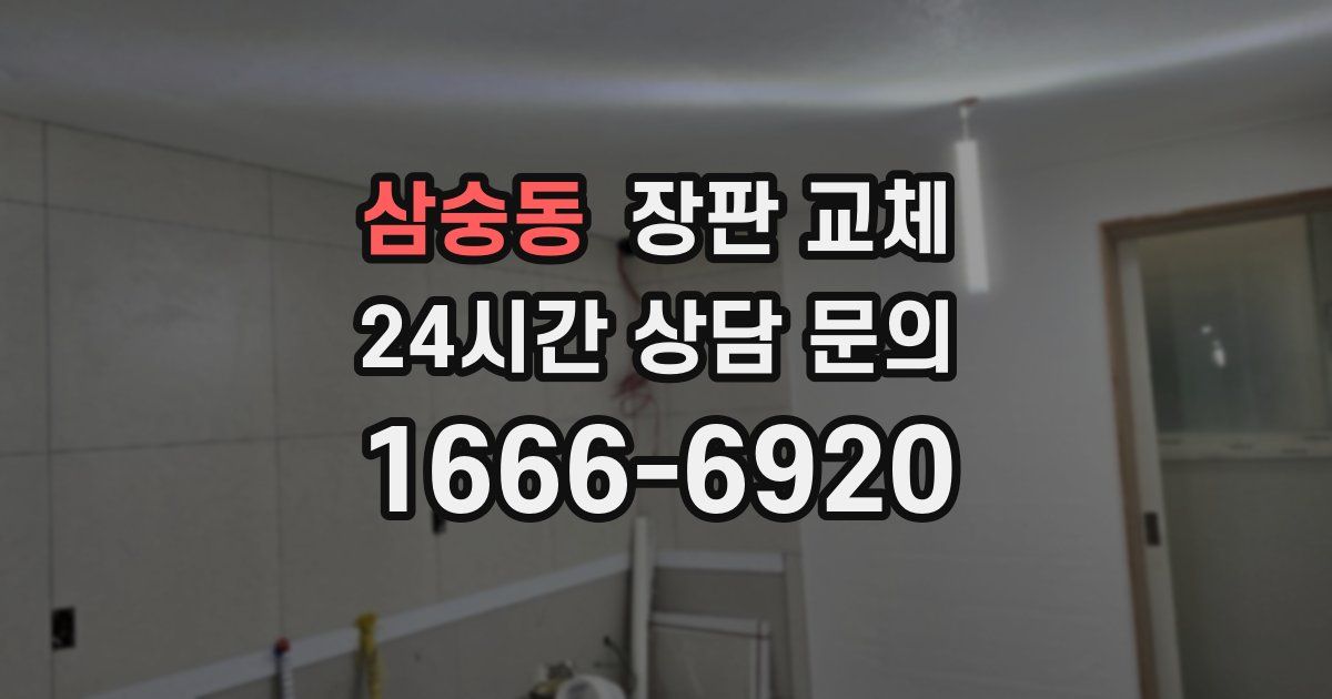 삼숭동 장판 교체