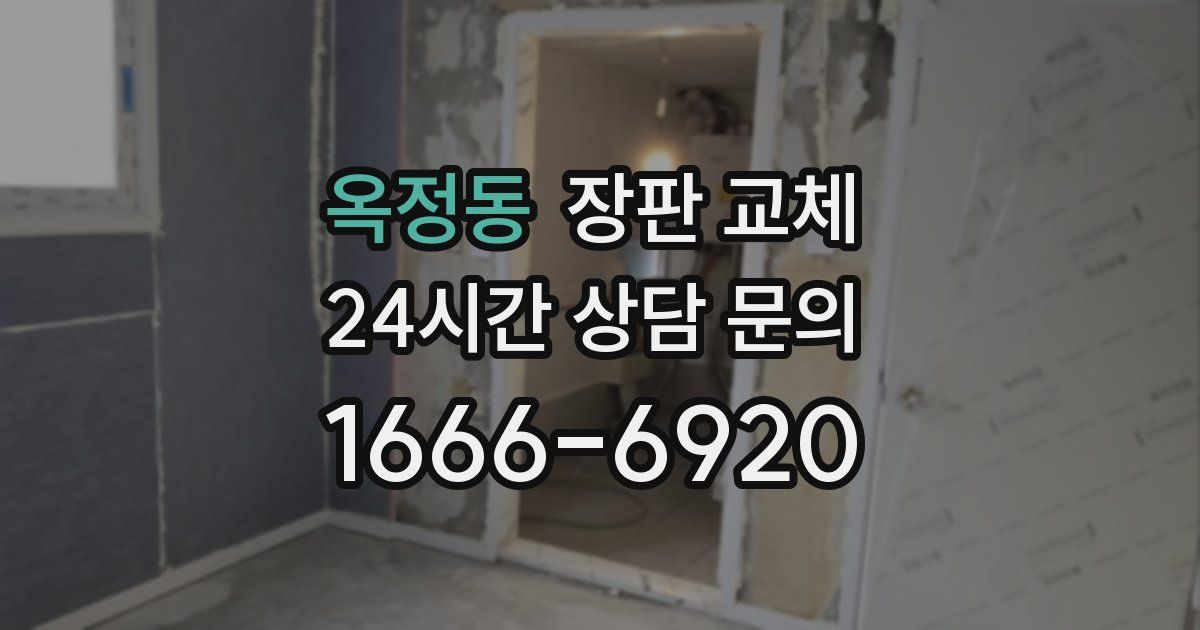 옥정동 장판 교체