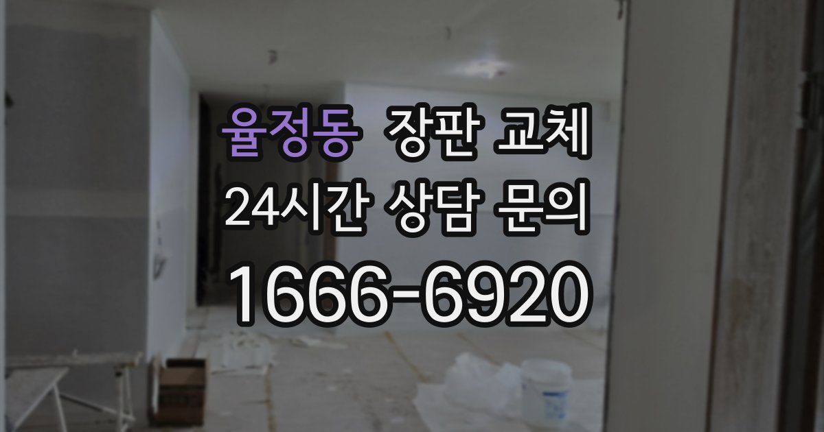 율정동 장판 교체