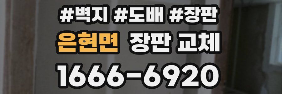 은현면 장판 교체
