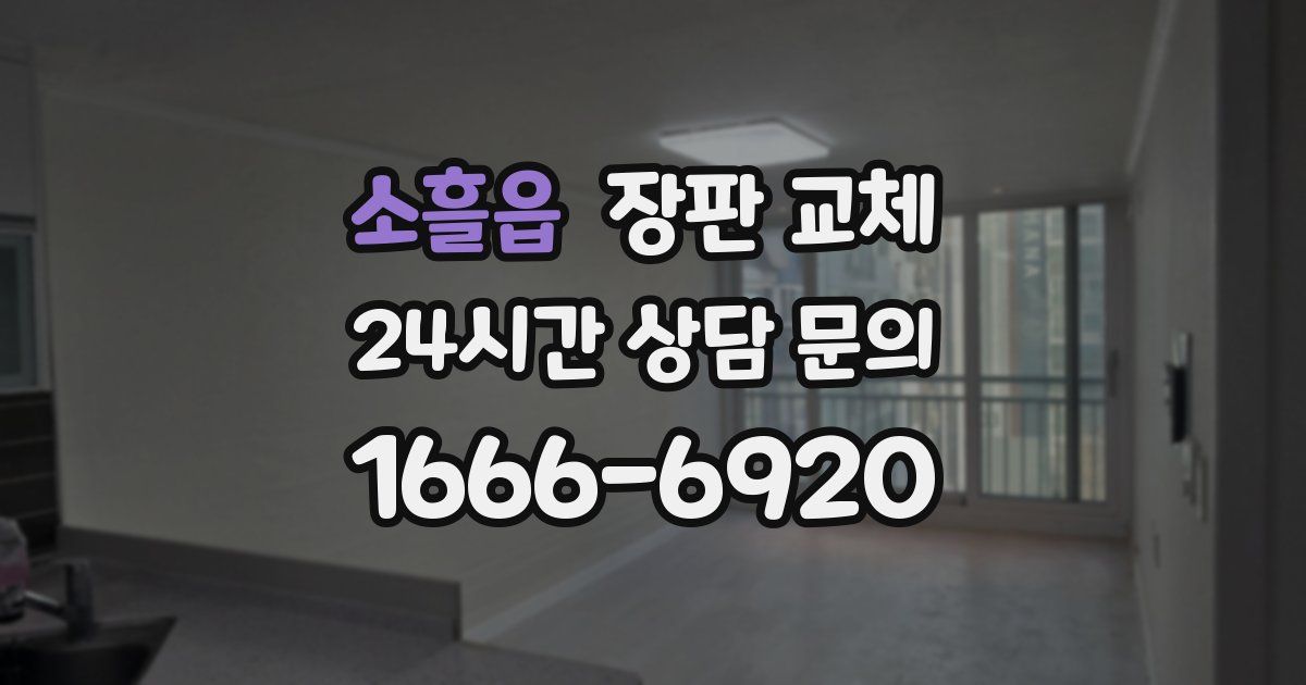 소흘읍 장판 교체