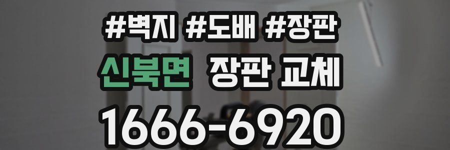 신북면 장판 교체