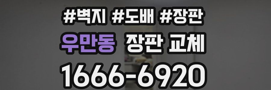 우만동 장판 교체