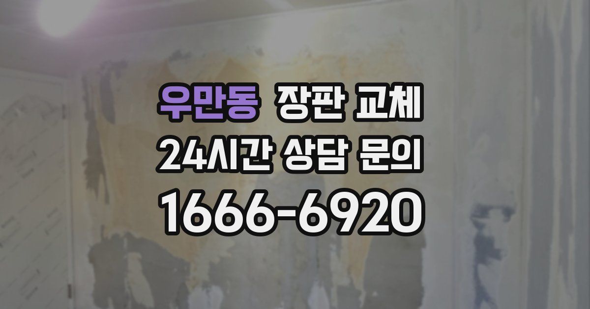 우만동 장판 교체