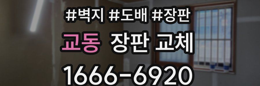 교동 장판 교체