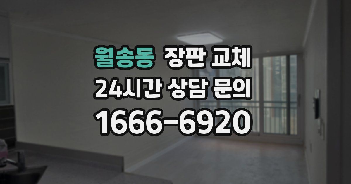 월송동 장판 교체