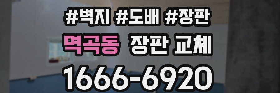 멱곡동 장판 교체