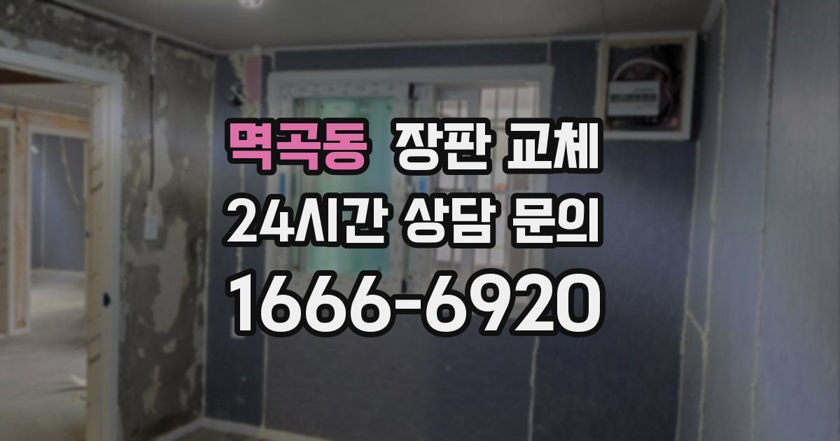 멱곡동 장판 교체