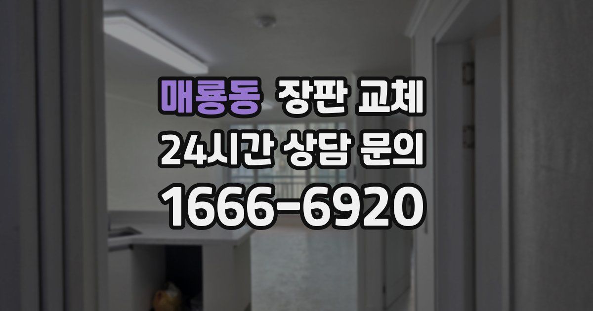 매룡동 장판 교체