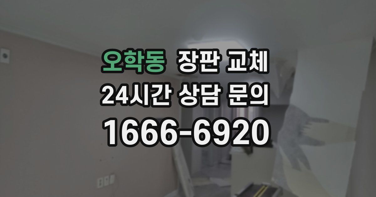 오학동 장판 교체