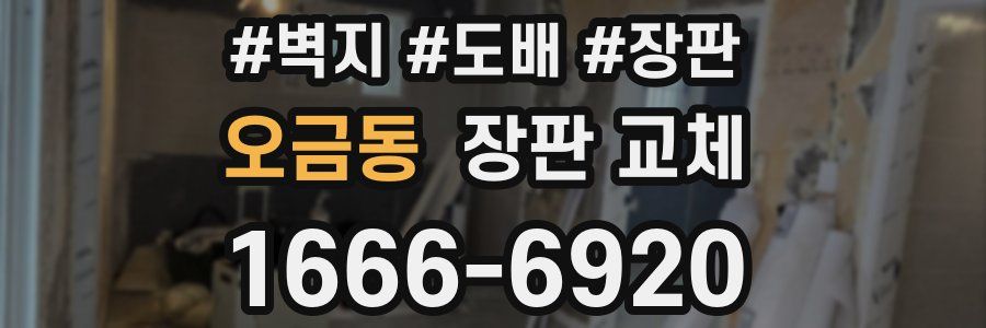 오금동 장판 교체