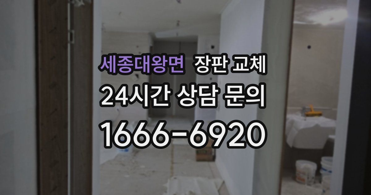 세종대왕면 장판 교체