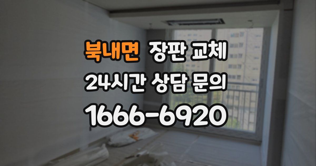 북내면 장판 교체