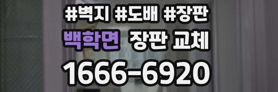 백학면 장판 교체