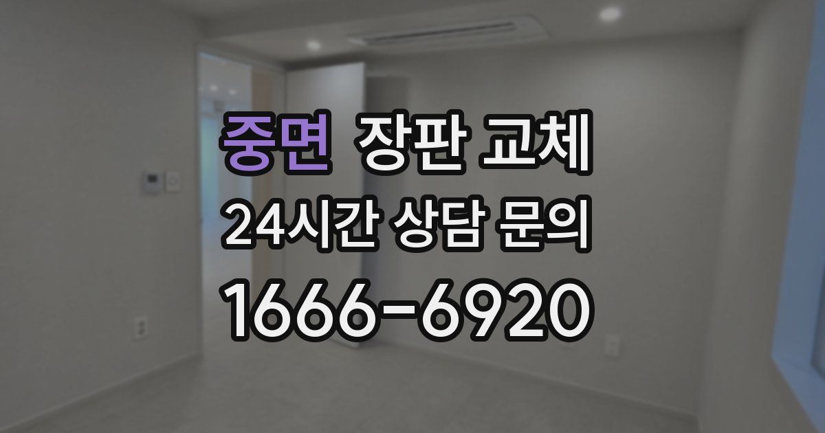 중면 장판 교체