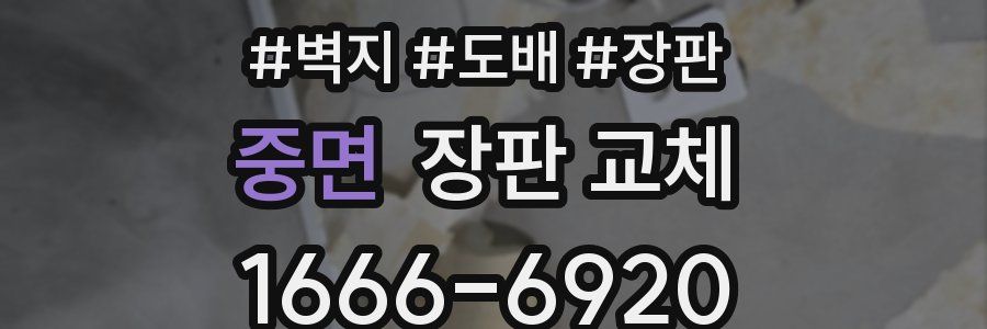 중면 장판 교체