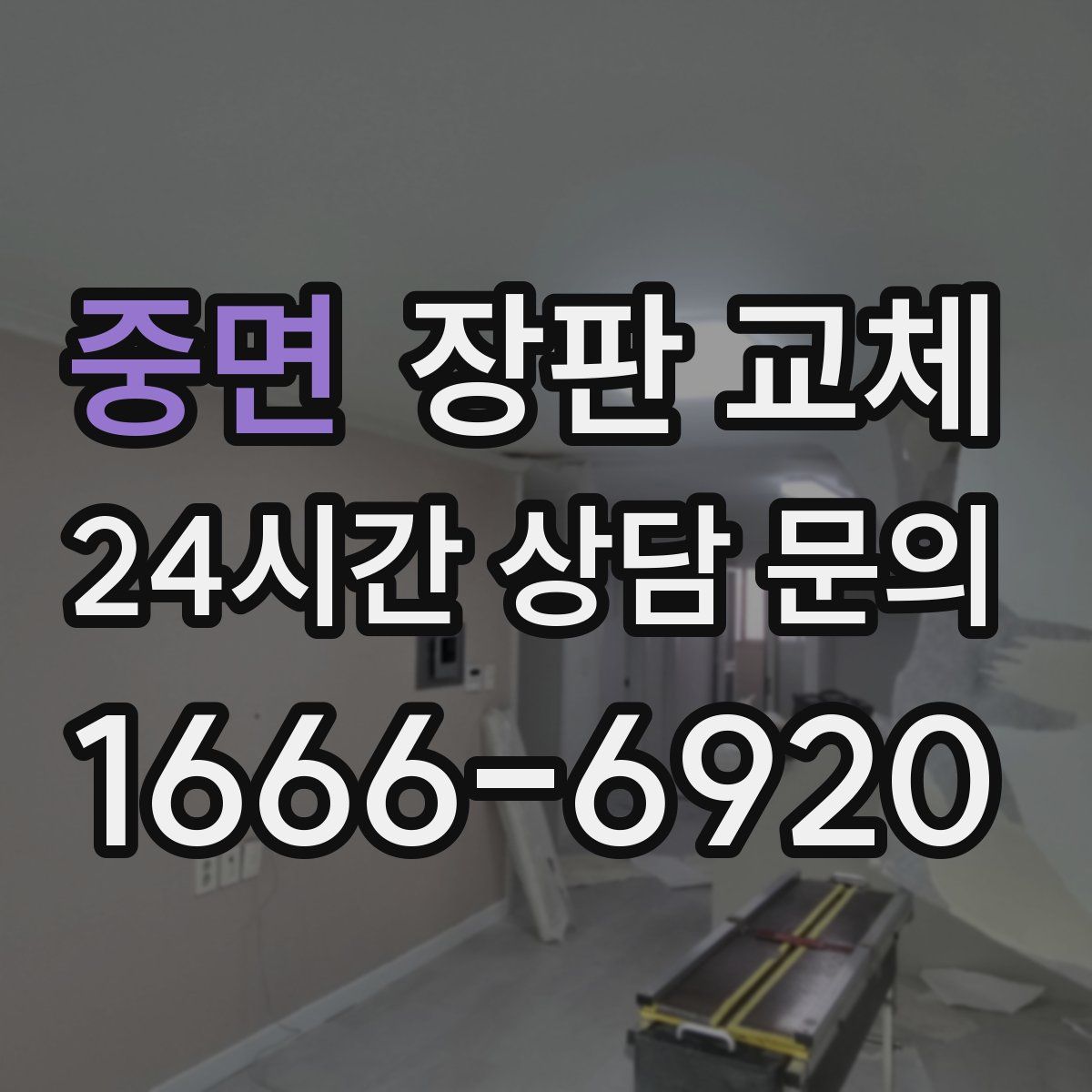 중면 장판 교체