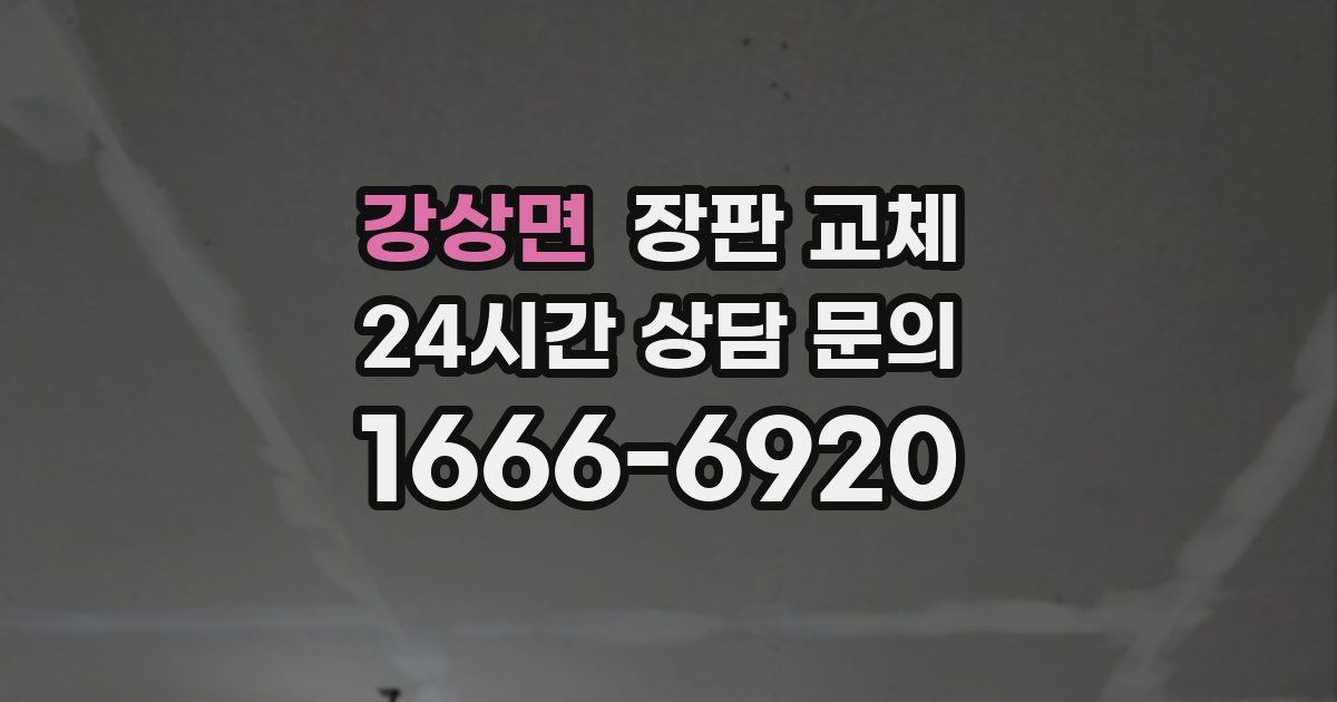 강상면 장판 교체