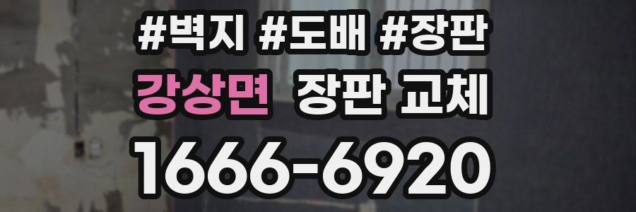 강상면 장판 교체