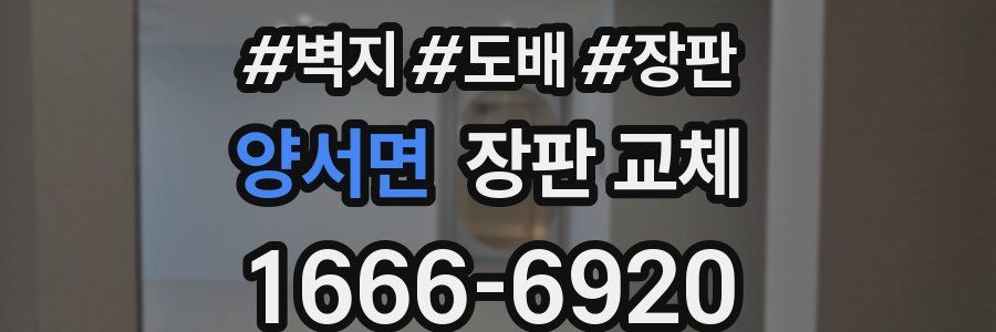 양서면 장판 교체