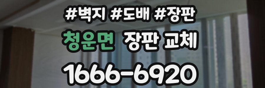 청운면 장판 교체