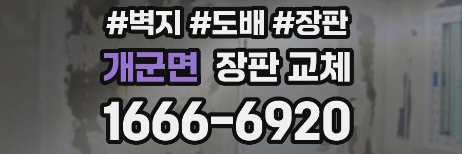 개군면 장판 교체
