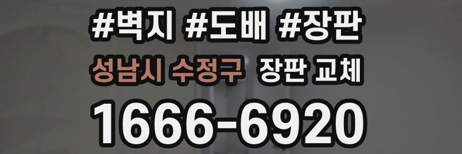 성남시 수정구 장판 교체