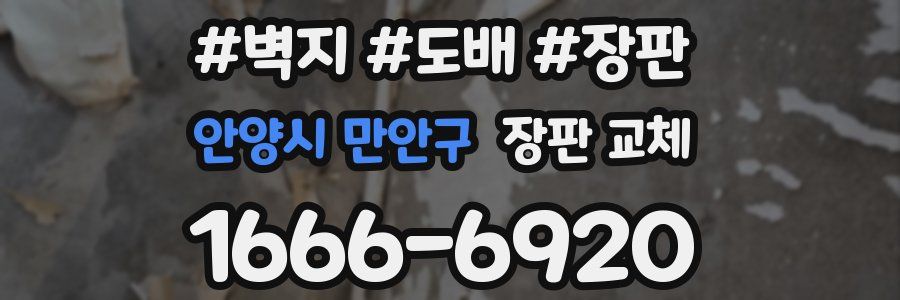 안양시 만안구 장판 교체