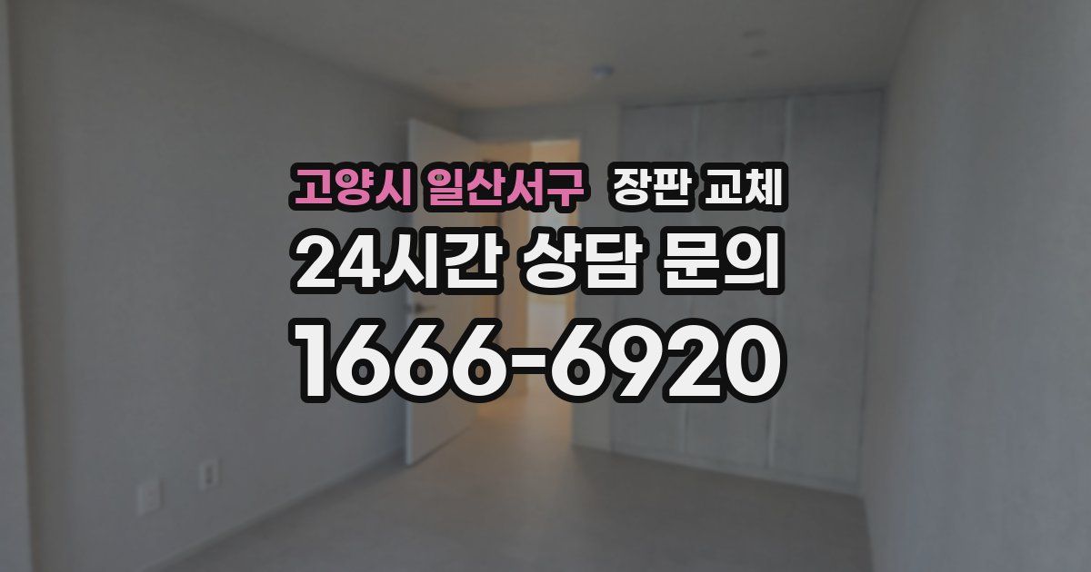 고양시 일산서구 장판 교체