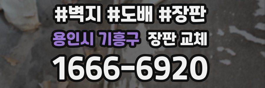 용인시 기흥구 장판 교체
