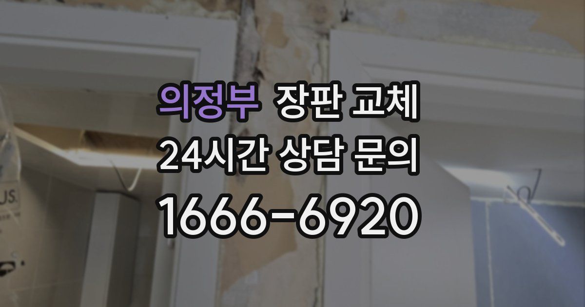 의정부 장판 교체